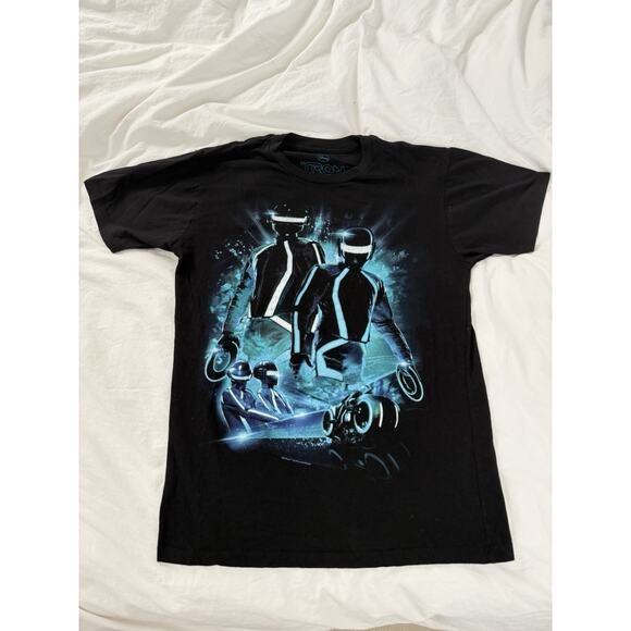 VINTAGE Official 2010 DISNEY Merchandise TRON LEGACY DAFT PUNK T-Shirt Ares - Picture 1 of 5